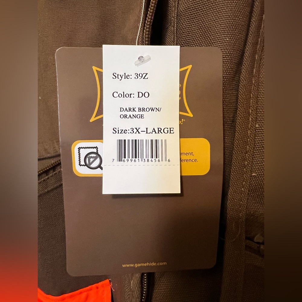 Gamehide Lightweight Dove & Upland Vest Dark Brown/Blaze Orange - Picture 2 of 16